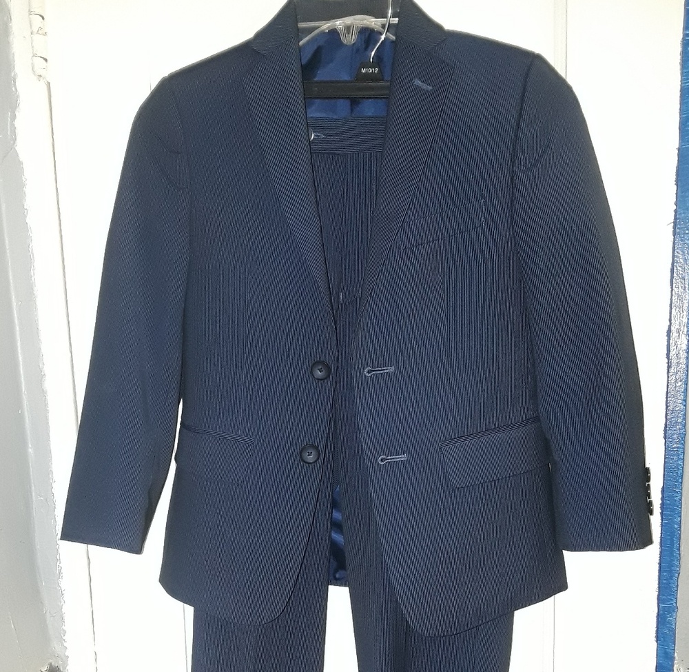Navy Pinstripe Communion Suit